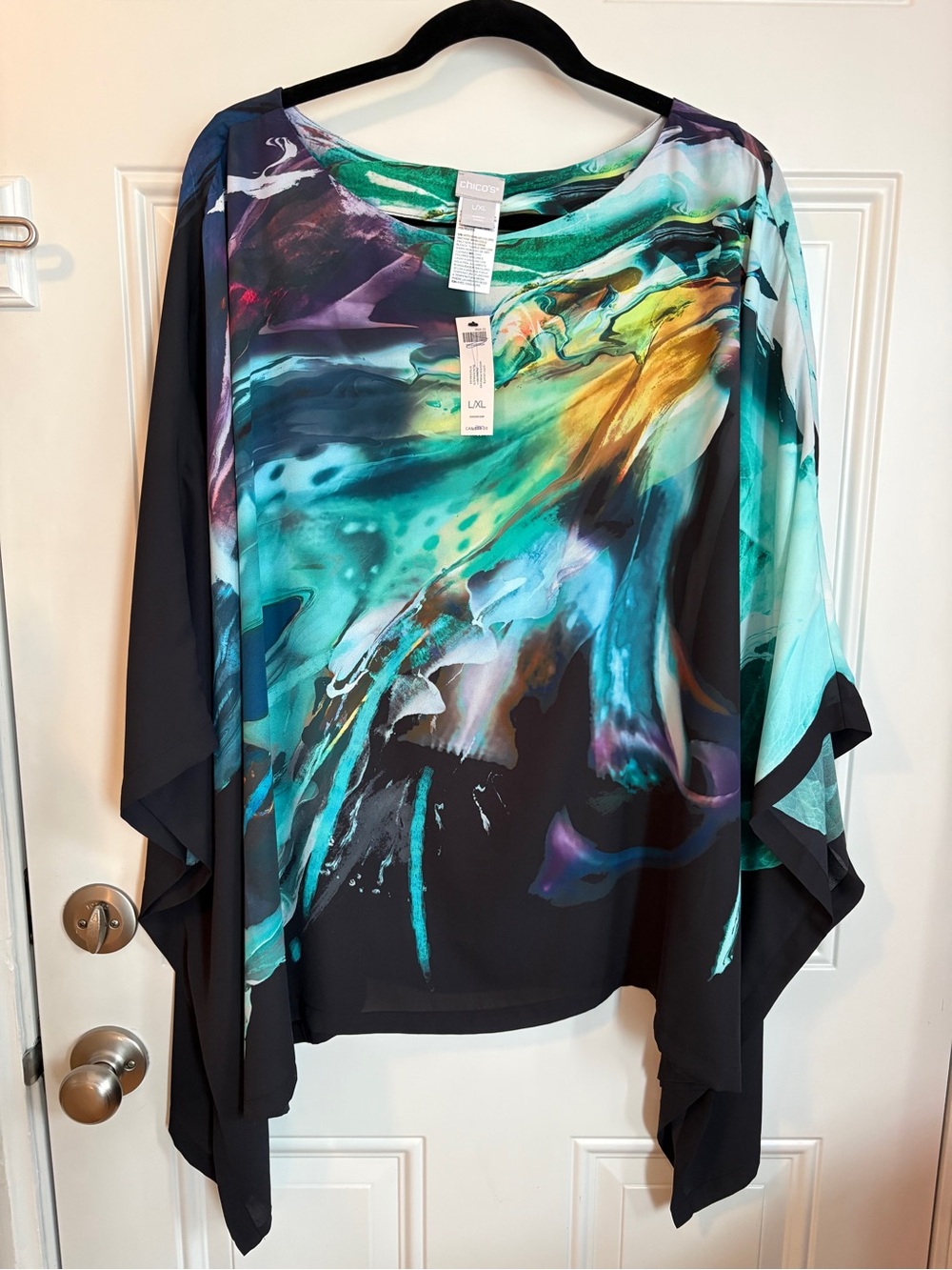 Chico’s City Lights Woven Poncho NWT